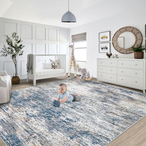 8x10 Area Rugs for Living Room (Blue White / 8' x 10' (Rectangular))