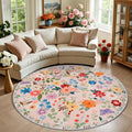 Round Area Rug Living Room (Beige / 6' (Round))