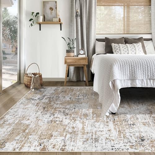 5x7 Area Rugs for Living Room (Beige / 5' x 7' (Rectangular))