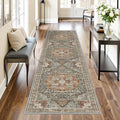 Runner Rug 2x8 Runners for Hallways Washable Rugs (Grey / 2' x 8' (Runner))