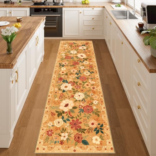 2x10 Runner Rug (Orange / 2' x 10' (Rectangular))