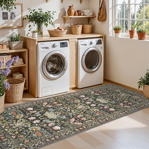 Washable 2x8 Hallway Runner Rug (2' x 8' (Rectangular) / Green)
