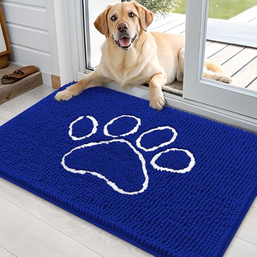 Dog Door Mat for Muddy Paws 36x24 (Royal Blue / 36" X 24")