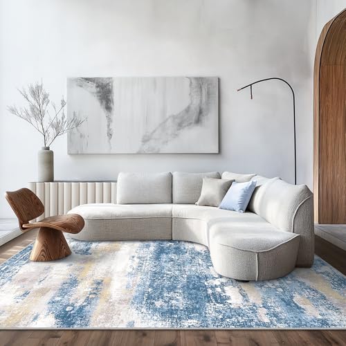 5x7 Area Rugs for Bedroom (Blue Cream / 5' x 7' (Rectangular))