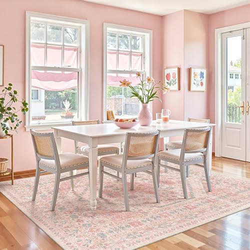 Pink Rugs for Bedroom (Pink/Blue / 5' x 8' (Rectangular))