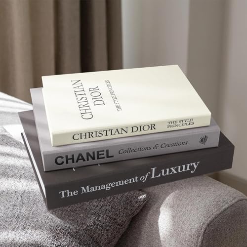 Decorative Books Set of 3 (Black-gray-beige / luxury)