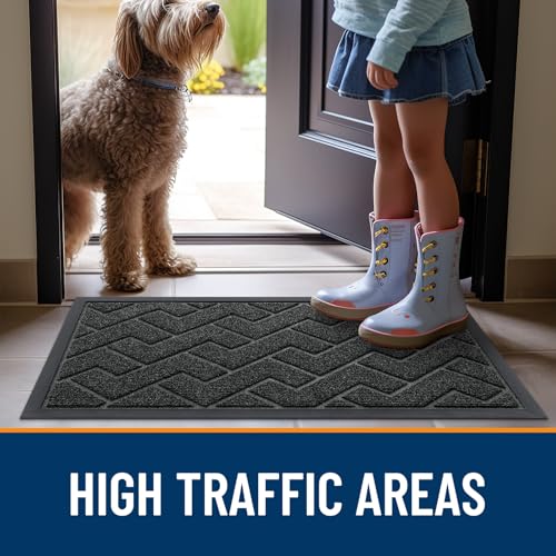 Front Door Mat Outside 59x34 (Black / 59" x 34")