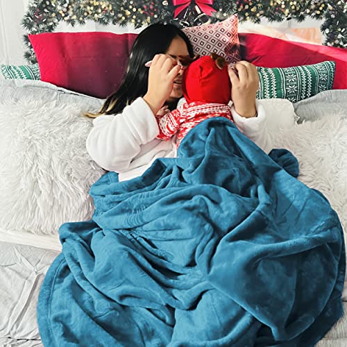 GentleSoft Twin XL Fleece Blanket Dorm Bedding (Teal Blue / Twin XL (66" X 90"))
