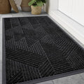 Front Door Mat Outside Entrance (Black / 59" X 34")
