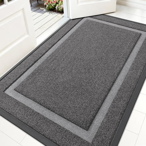Front Door Mat Outside 59x34 (Dark Grey / 59" x 34")