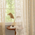 Vintage Lace Curtains 72 Inches Long (Beige / 52"W x 72"L (Pack of 2))