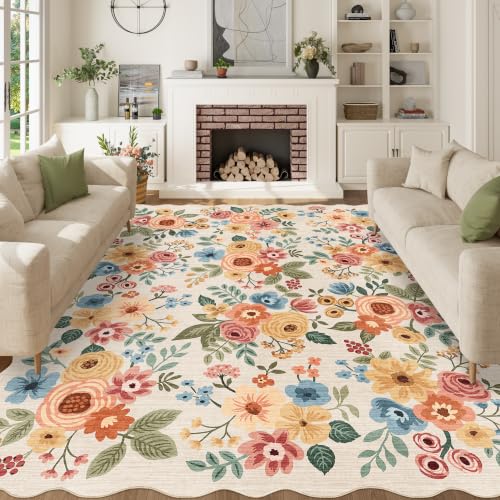8x10 Area Rug for Living Room (Beige Yellow (Big) / 8' x 10' (Rectangular))