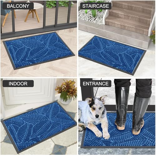 Waterproof Front Doormat (Light Blue / 29.5" X 17")