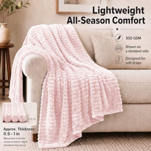 Pink Twin Blanket for Bed (Pink / Twin (60" x 80"))