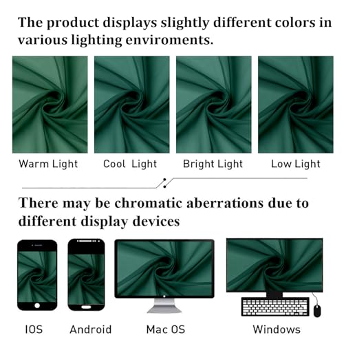 Hunter Green Sheer Curtains 72 Inches Long 2 Panels (Hunter Green / 42"W x 72"L (Pack of 2))