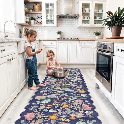 Washable Non Slip Runner Rug 2x8 (2' x 8' (Rectangular) / Purple)
