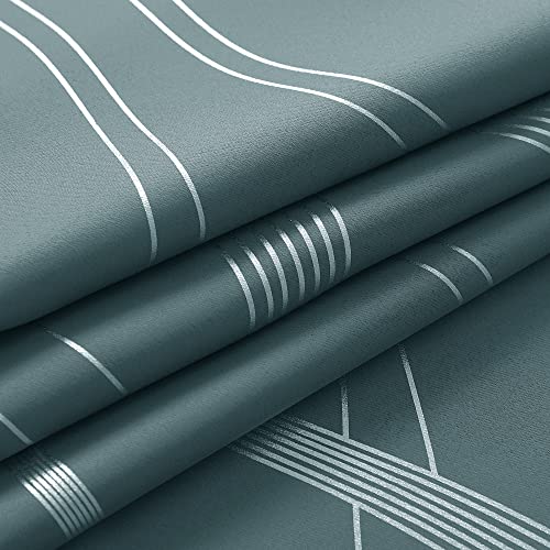 Blackout Curtains Panels for Living Room (1 - Greyish Blue / 52"W x 84"L (Pack of 2))