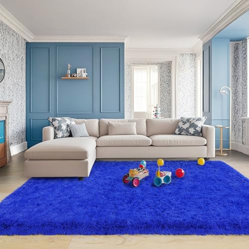 Large Rug for Living Room 6x9 (Royal Blue / 6' x 9' (Rectangular))