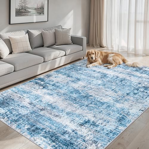 Area Rug Living Room (Blue Grey / 4' x 6' (Rectangular))