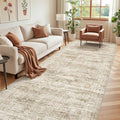 4x10 Runner Rug Non Slip (Brown/Ivory / 4' x 10' (Runner))