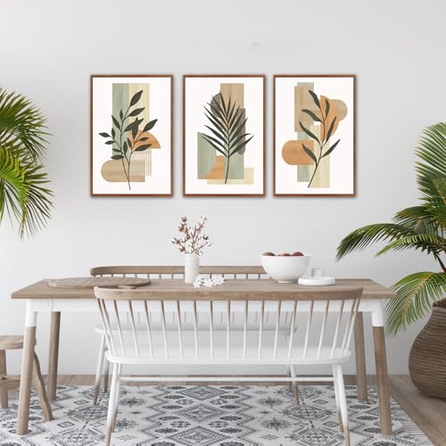 Boho Botanical Geometric Framed Wall Art (Botanical B / 16"L x 24"W)