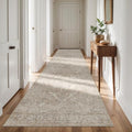 4x12 Washable Hallway Runner Rug (Natural Beige / 4x12)