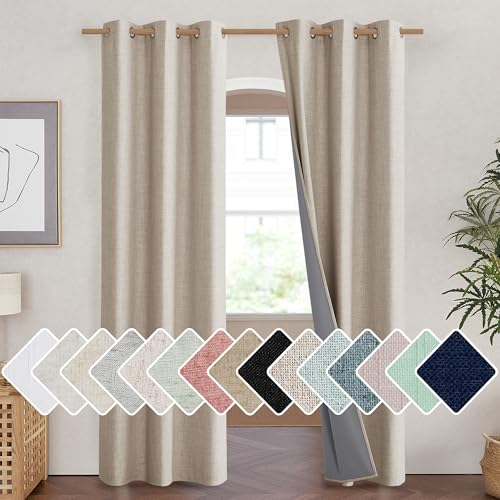 Oatmeal Full Blackout Boho (42"W x 84"L (Pack of 2) / Oatmeal)