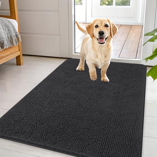 Dog Door Mat for Muddy Paws 44x32 (Dark Grey / 44" X 32")