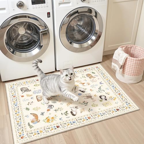 2x3 Cat Rugs for Entryway (Cat Beige / 2' x 3' (Rectangular))