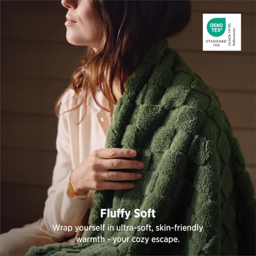 Checkered Soft Cozy Throw Blanket for Couch (Green / Throw (50" X 60"))