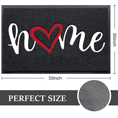 Door Mat Welcome Mat Floor Mat for Entryway (Black-home / 1'8" x 2'8" (Rectangular))