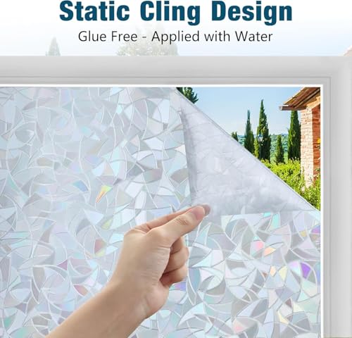 Rainbow Window Privacy Film (23.6" x 118.1" / Silver)