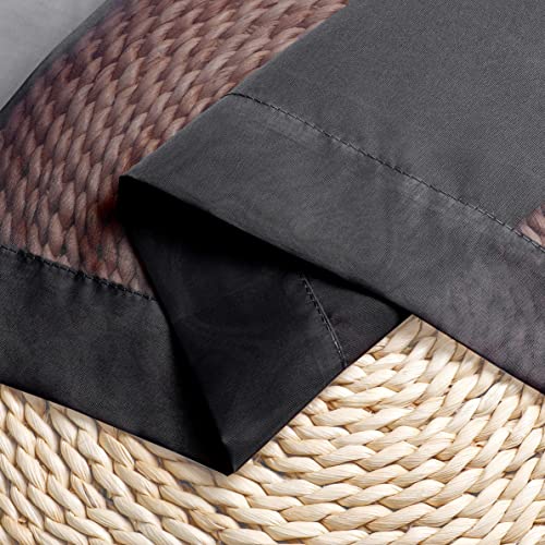 Black Sheer Valances for Windows 2 Pack (Black / 42"W x 14"L (Pack of 2))