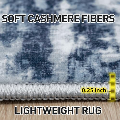 6x9 Area Rugs for Living Room (Blue Grey / 6' x 9' (Rectangular))