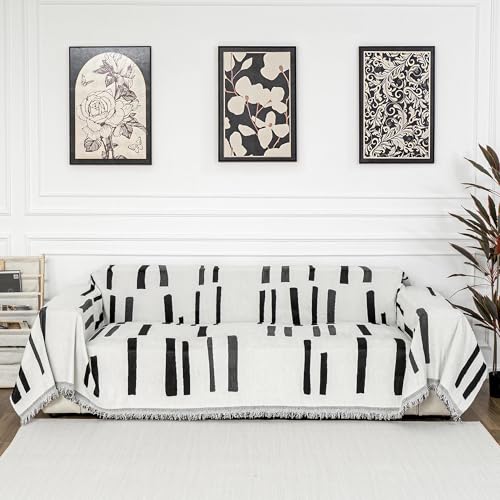 Sofa Covers for Sectional Sofa (71" x 134" / 2# Black Piano Key)
