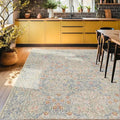 Washable Dining Room Rugs (Beige Blue / 6' x 9' (Rectangular))