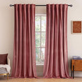 Velvet Curtains 52x108 inches 2 Panels Dusty Rose Pink Curtains (Dusty Rose / 52"W x 108"L (Pack of 2))