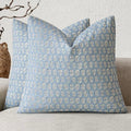 Decorative Floral Print Throw Pillow Covers 20×20 Powder Blue (20" x 20" (Pack of 2) / Powder Blue)