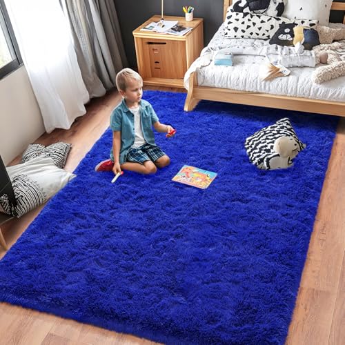 Rugs for Living Room 5x7 (5' x 7' (Rectangular) / Royal Blue)