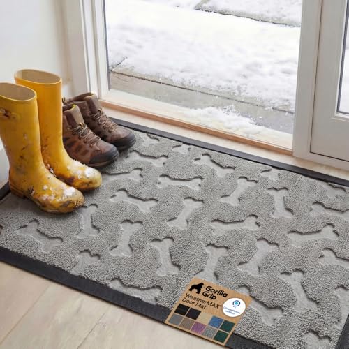 WeatherMAX Door Mat (Light Gray Bones / 47" x 35")