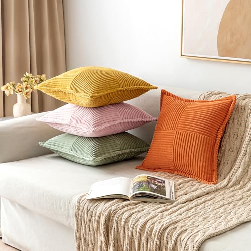 Decorative Throw Pillow Covers for Couch 18x18 Inch Pink 2 Pack (Pink / 18" x 18" (Pack of 2))