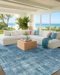 8x10 Area Rugs for Living Room Large Modern Washable Rug (Blue / 8' x 10' (Rectangular))