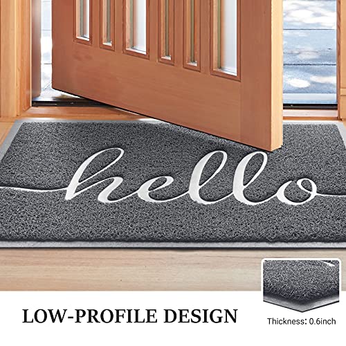 Door Mat Welcome Mat Floor Mat for Entryway (Grey / 1'6" x 2'6" (Rectangular))