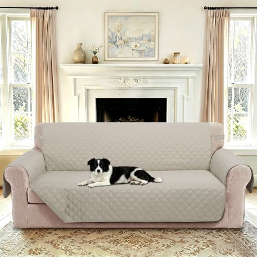 Reversible 4 Seater Sofa Cover (Beige/Beige / Sofa Xxl - Xxl Large (91"))