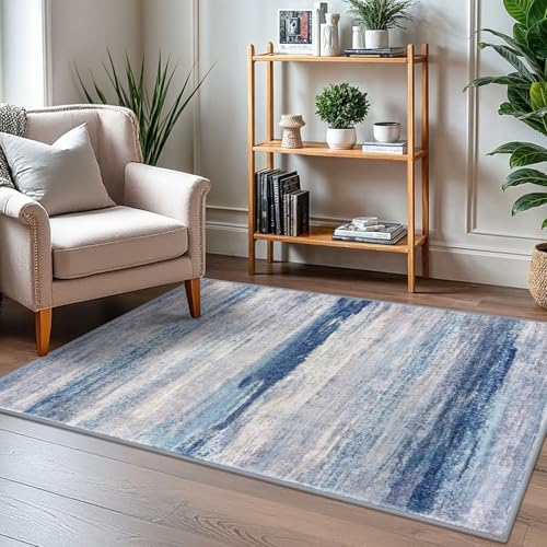 3x5 Rug Modern Ombre Living Room Area Rug (Blue/Grey/Beige / 3' x 5' (Rectangular))
