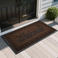 Welcome Mat Heavy Duty Sturdy Door Mats for Home Entrance Outdoor Indoor (Coffee / 47x24 Inch)