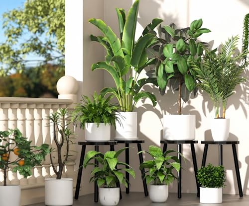 Wood Plant Stands Indoor (Black / 1 Pack)