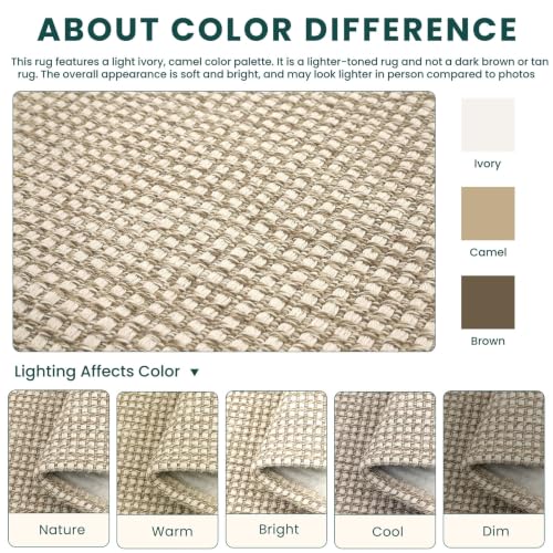Runners for Hallways 2x6 ft Washable Kitchen Runner Non Slip Rubber Backed Hall Runners Cotton Entryway Runner Rugs for Indoor Backdoor Bedroom Kitchen (Ivory Beige / 2' x 6' (Runner))