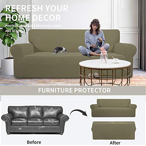 Stretch Couch Covers for Sofa Washable Large Khaki (Large Sofa / Khaki)