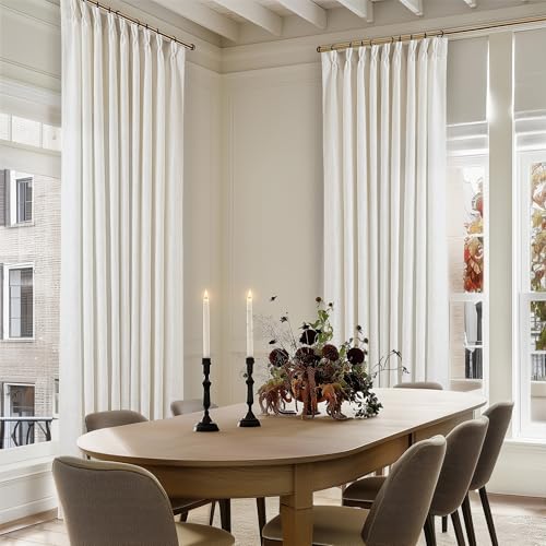 Natural Extra Wide 60 Inch Width Pinch Pleated 84 Inch Curtains (Natural / 60"W x 84"L (Pack of 1))